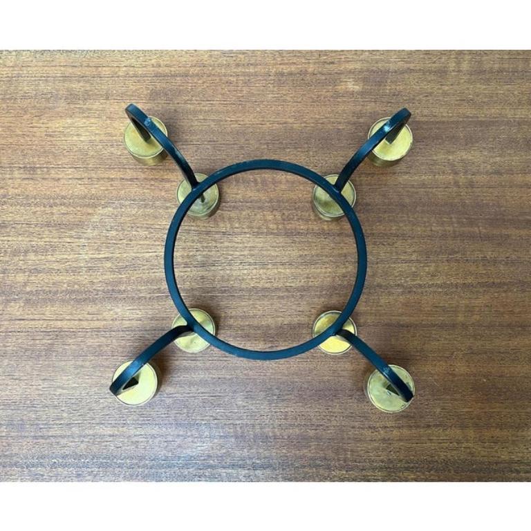 Vintage Brutalist Metal Candleholder, 1960s For Sale 7