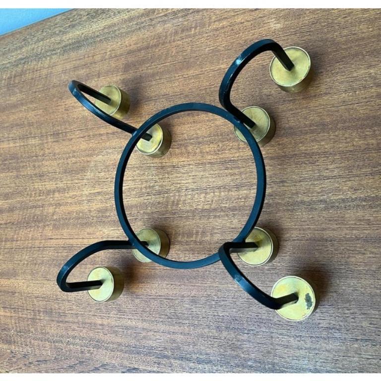 Vintage Brutalist Metal Candleholder, 1960s For Sale 8