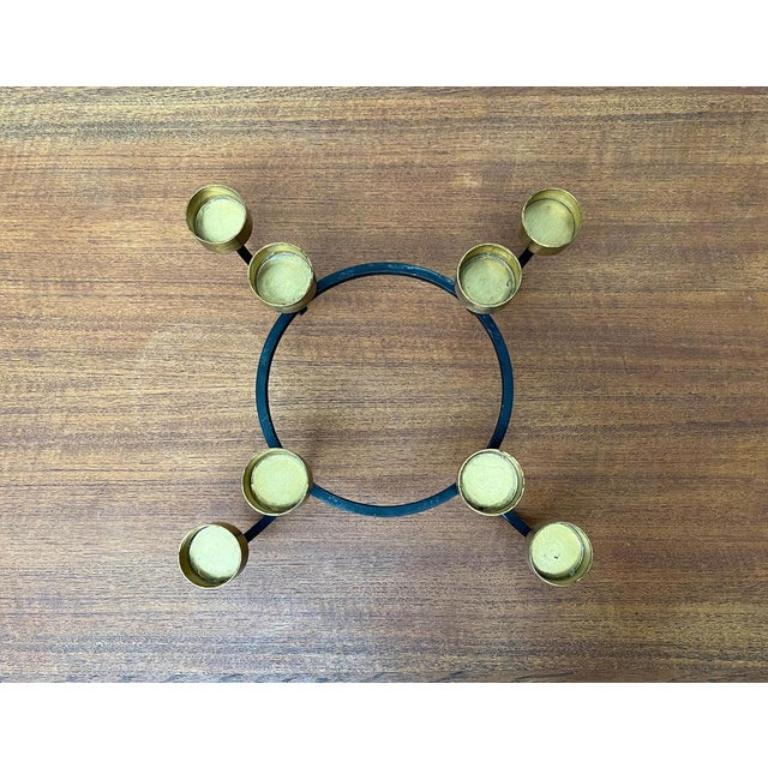 Vintage Brutalist Metal Candleholder, 1960s In Excellent Condition For Sale In Hamburg, DE