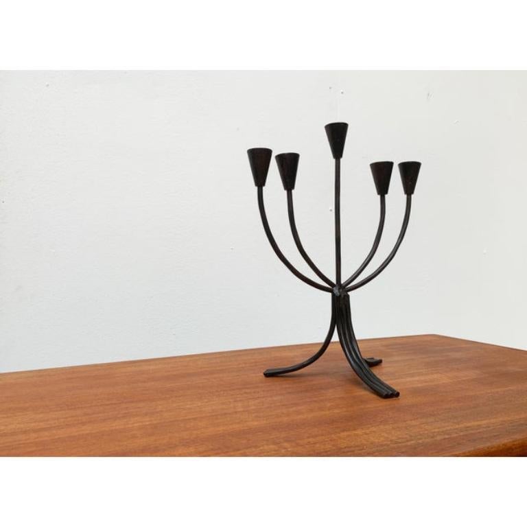 Brutalistischer Metall-Kerzenhalter, 1970er Jahre (Brutalismus) im Angebot