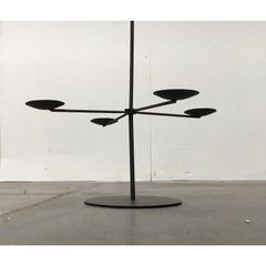 Vintage Brutalist Metal Candleholder