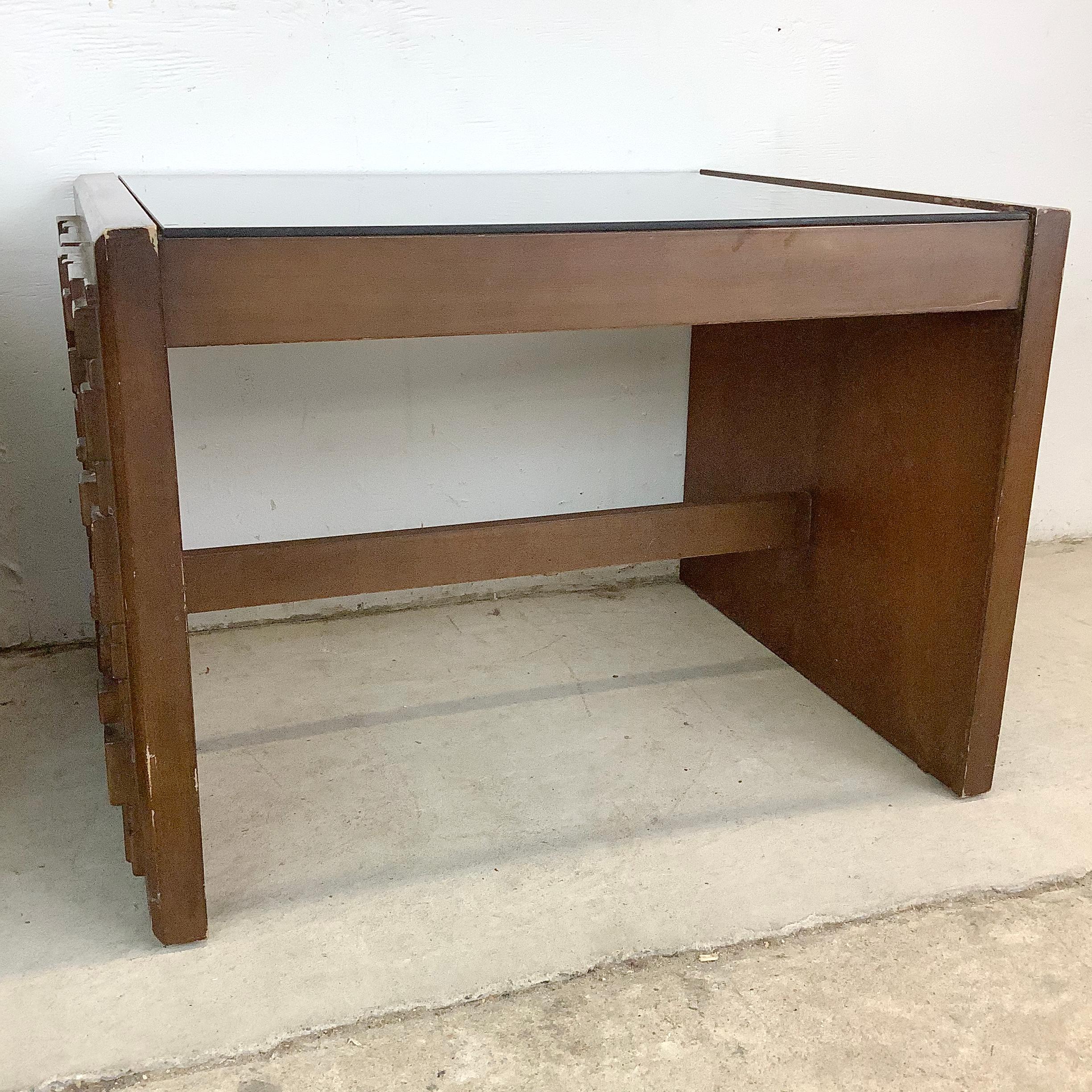 Vintage Brutalist Modern End Tables For Sale 8