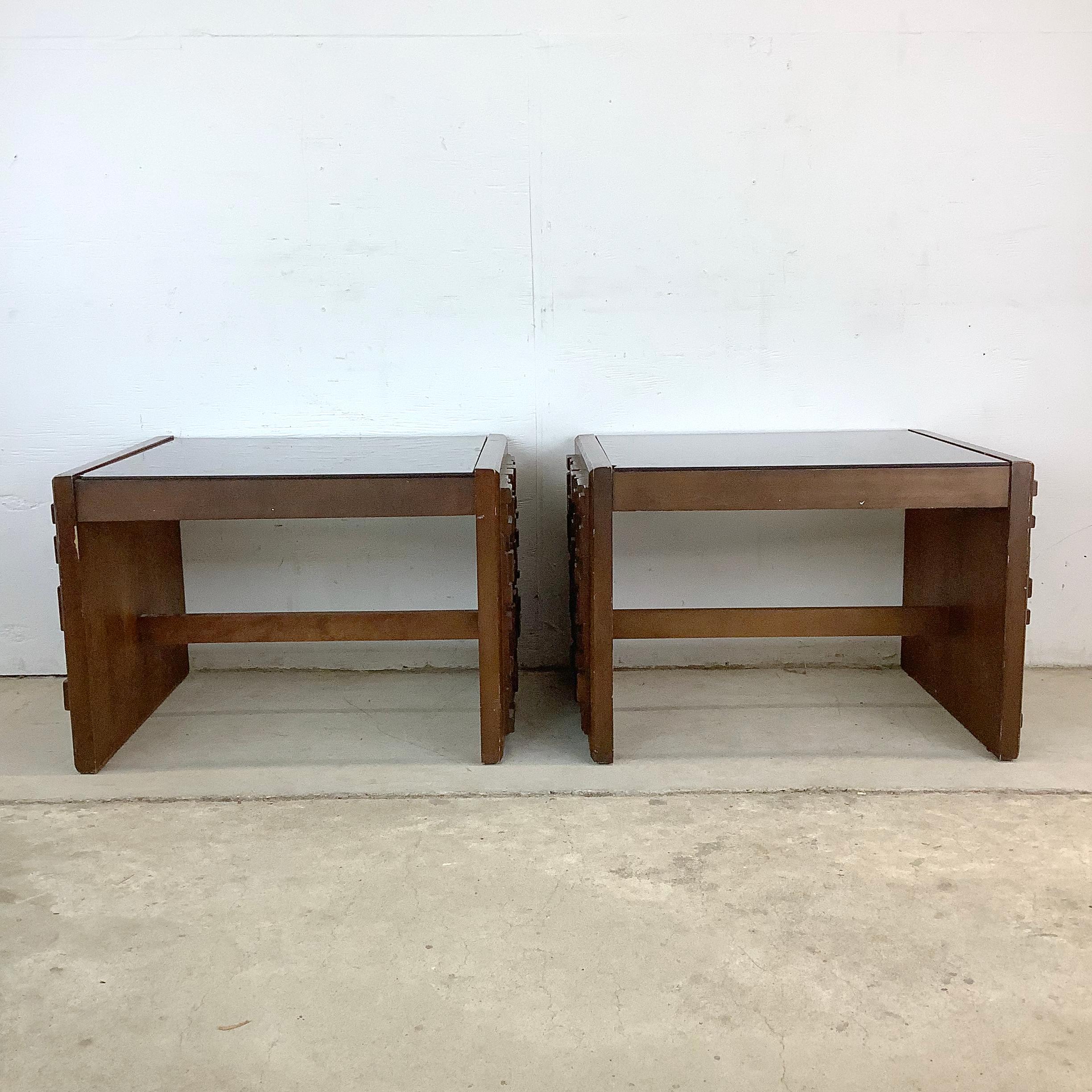 Other Vintage Brutalist Modern End Tables For Sale