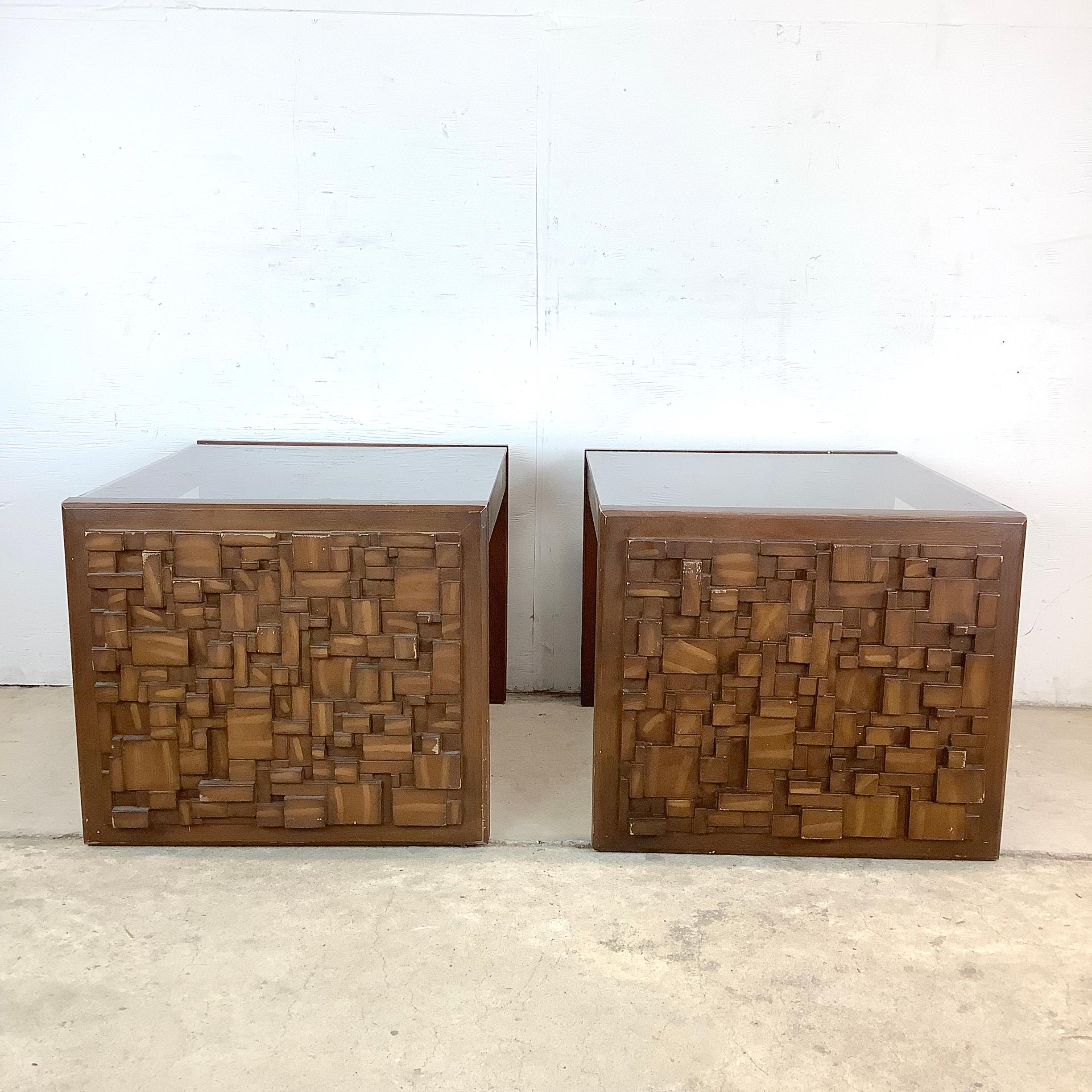 Vintage Brutalist Modern End Tables In Good Condition For Sale In Trenton, NJ