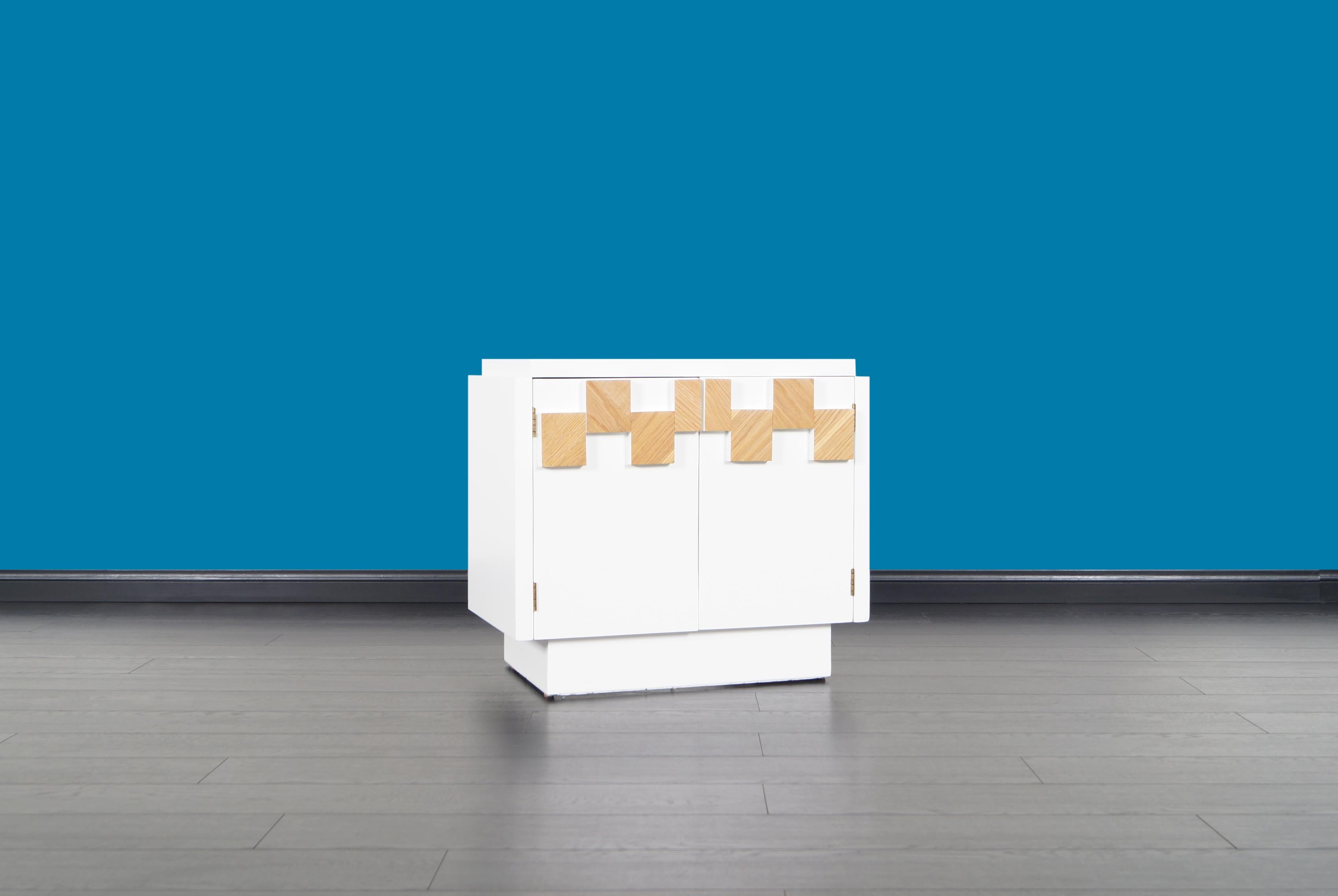 Mid-20th Century Vintage Brutalist Mosaic Nightstands by Lane For Sale