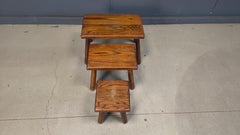Vintage brutalist nesting tables, 1960s