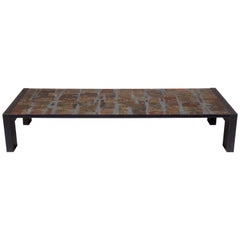 Vintage Brutalist Seventies Coffee Table by Pia Manu