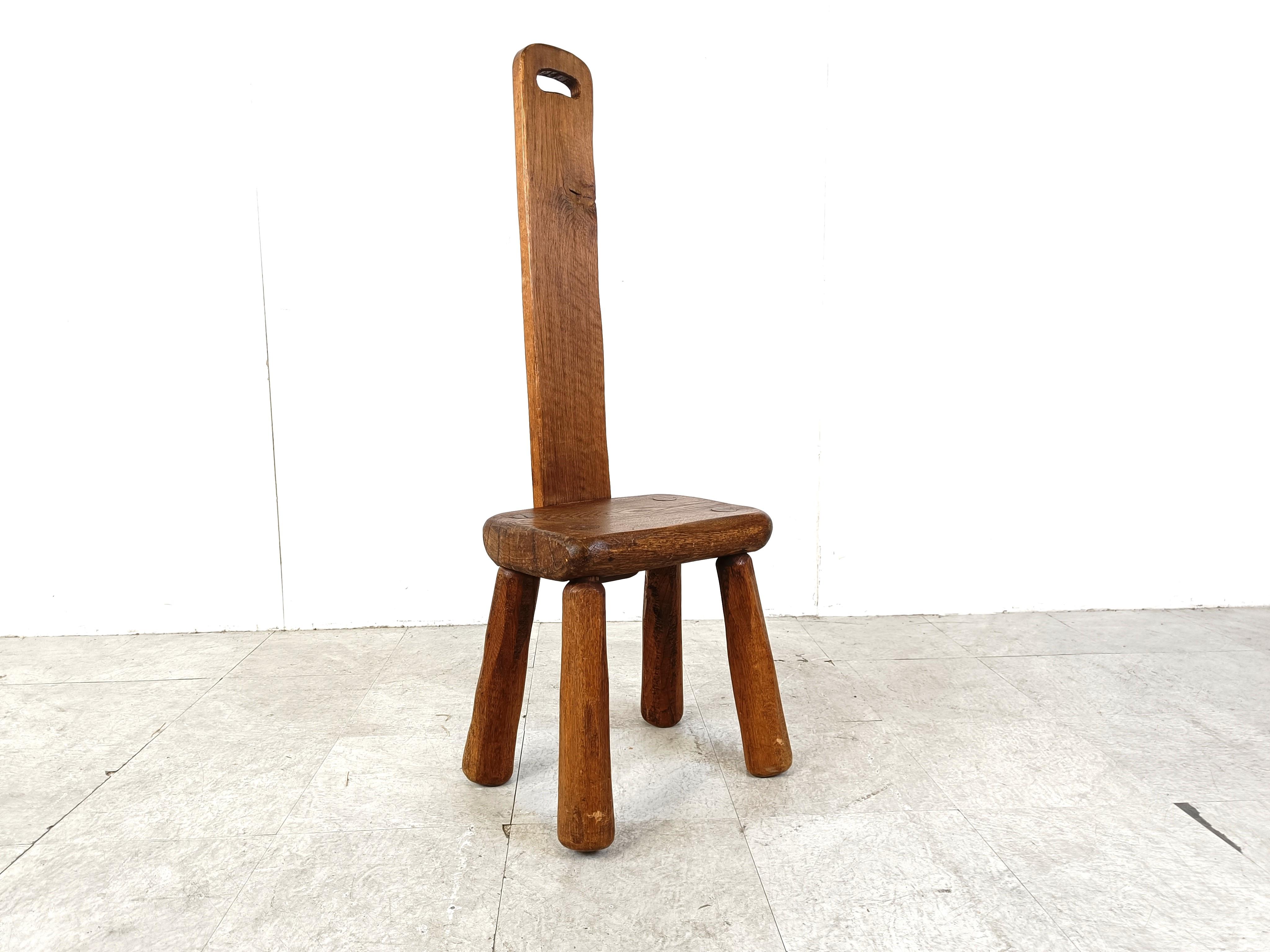 Belgian Vintage brutalist side chair, 1960s