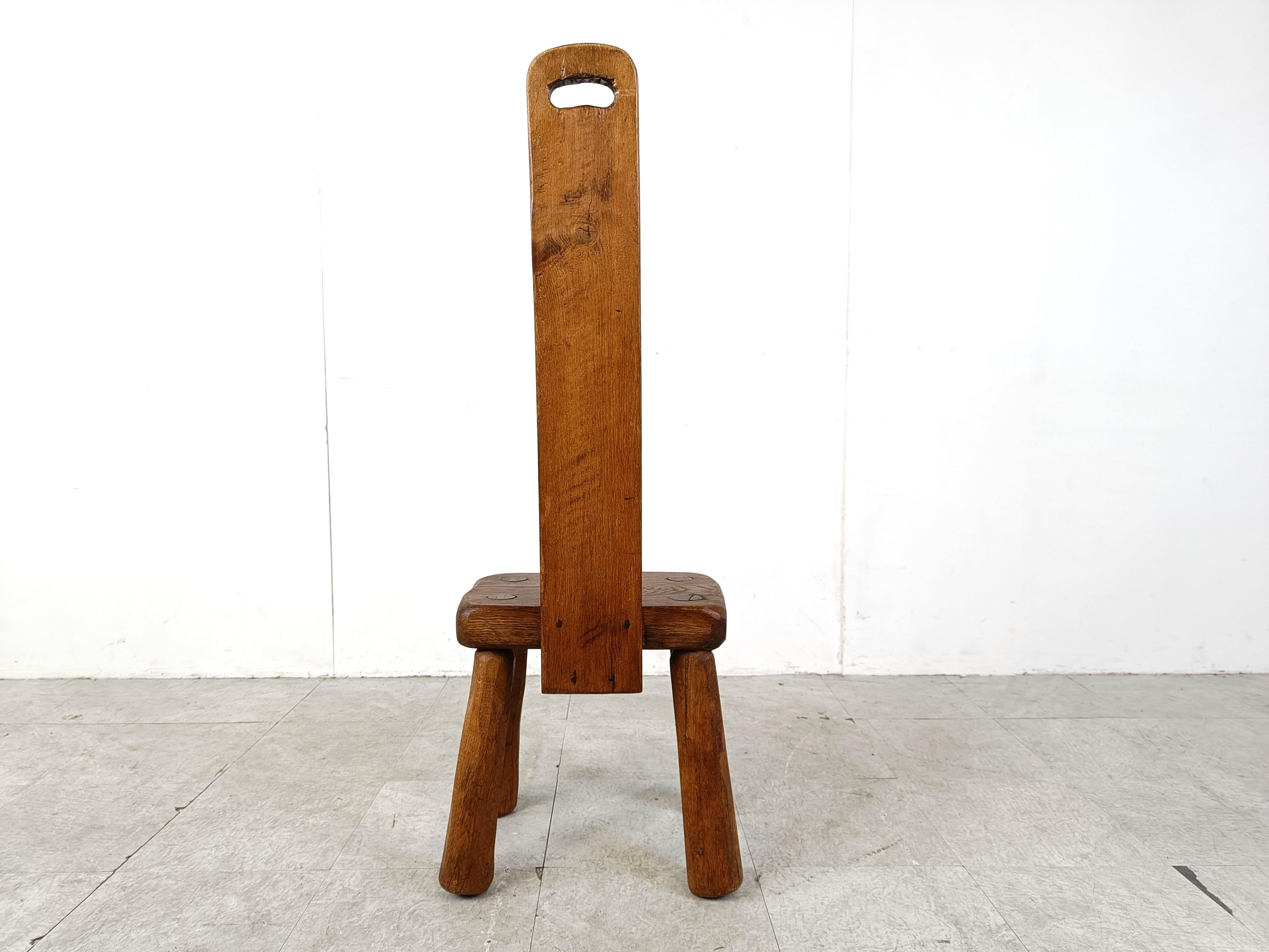 Vintage brutalist side chair, 1960s 2
