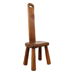 Silla auxiliar brutalista vintage, años 60