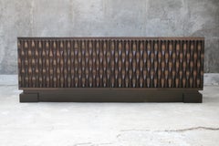 Vintage Brutalist Sideboard with Sculptural Door Panels, Belgium, 1970s