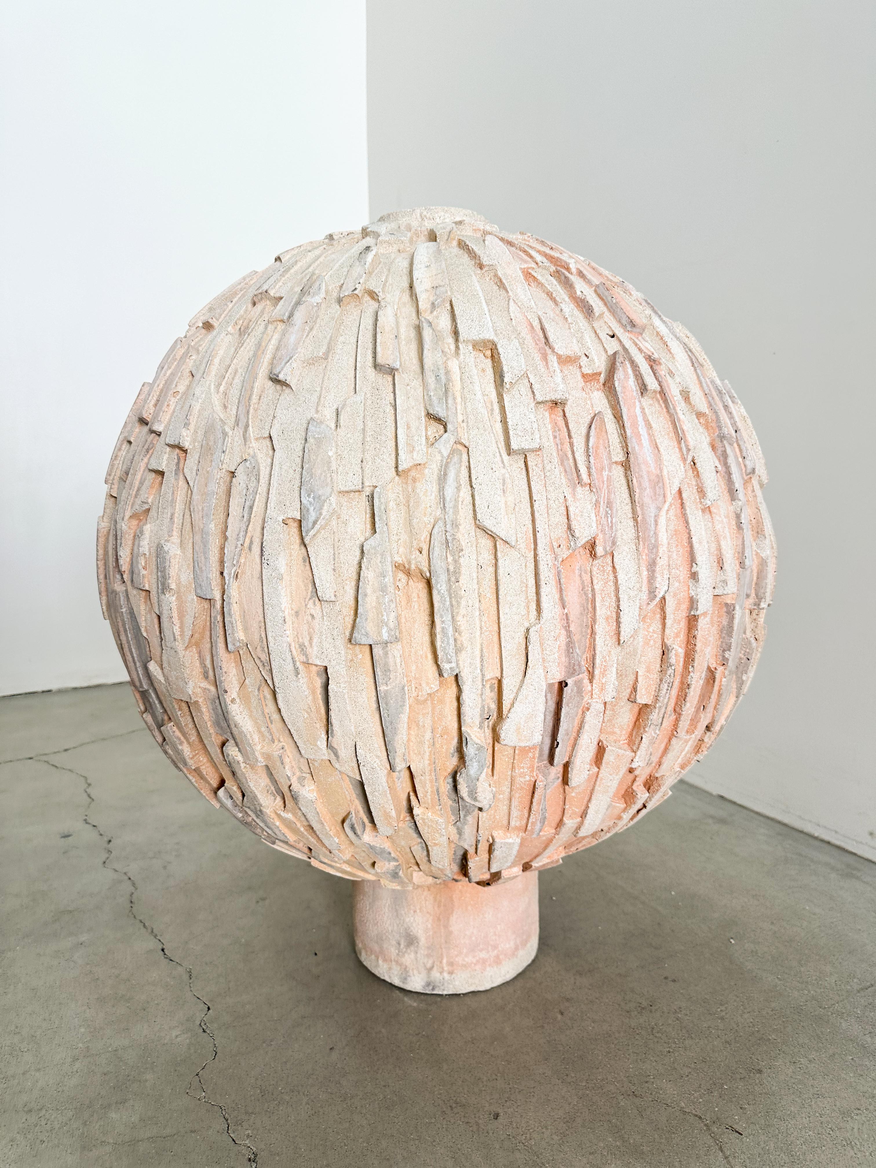 Mid-Century Modern Vintage 1970s Brutalist Concrete Sphere Fountain