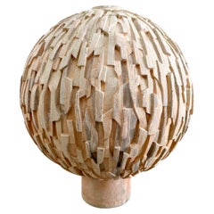 Vintage 1970s Brutalist Concrete Sphere Fountain