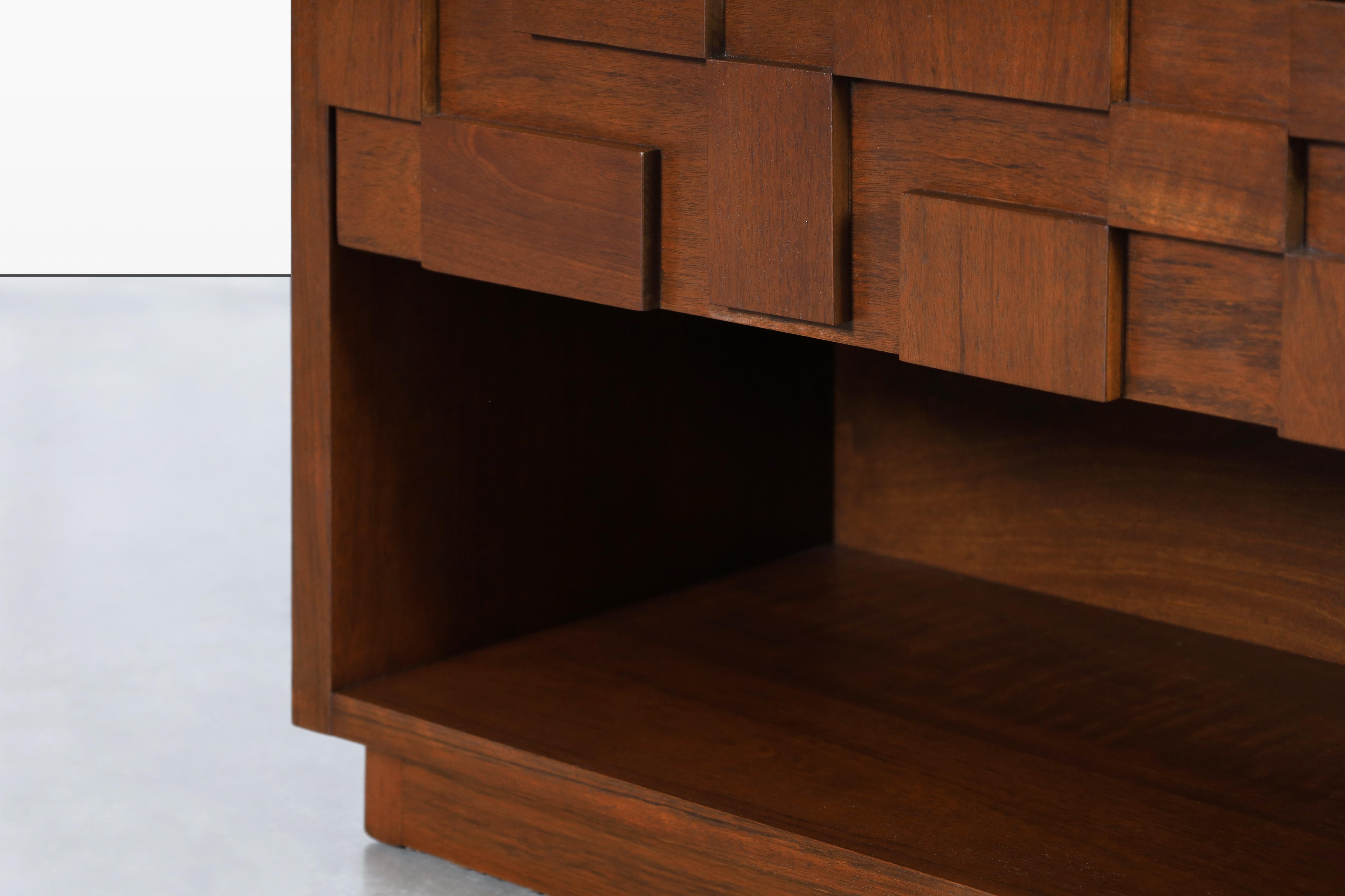 Vintage Brutalist “Staccato” Nightstands by Lane 3