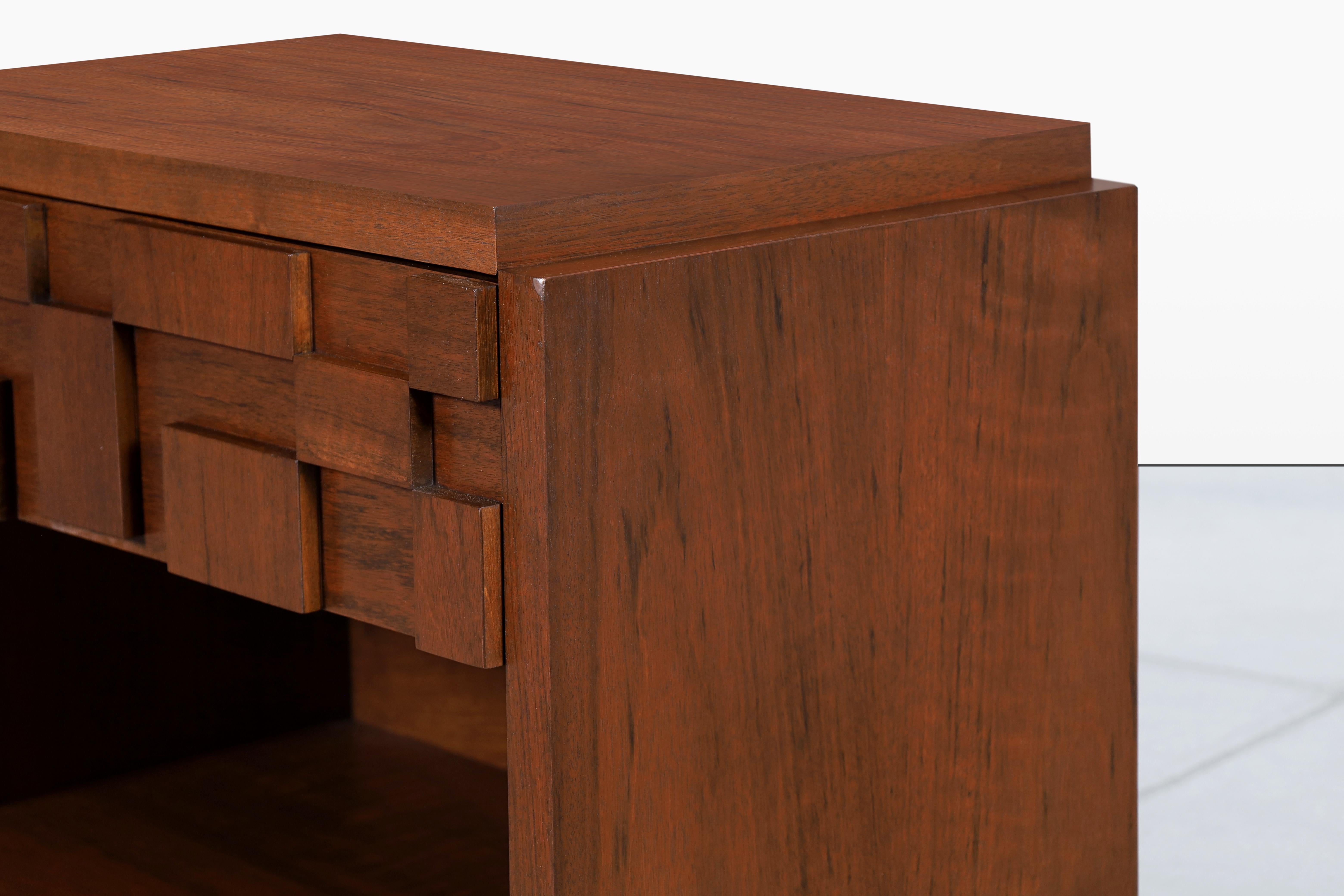 Vintage Brutalist “Staccato” Nightstands by Lane 2