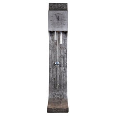 Vintage Brutalist Standing Clock, 1970s