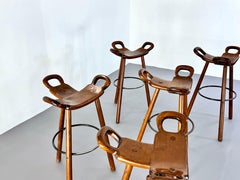 Vintage Brutalist Stool "Marbella" by Sergio Rodrigues, Spanien