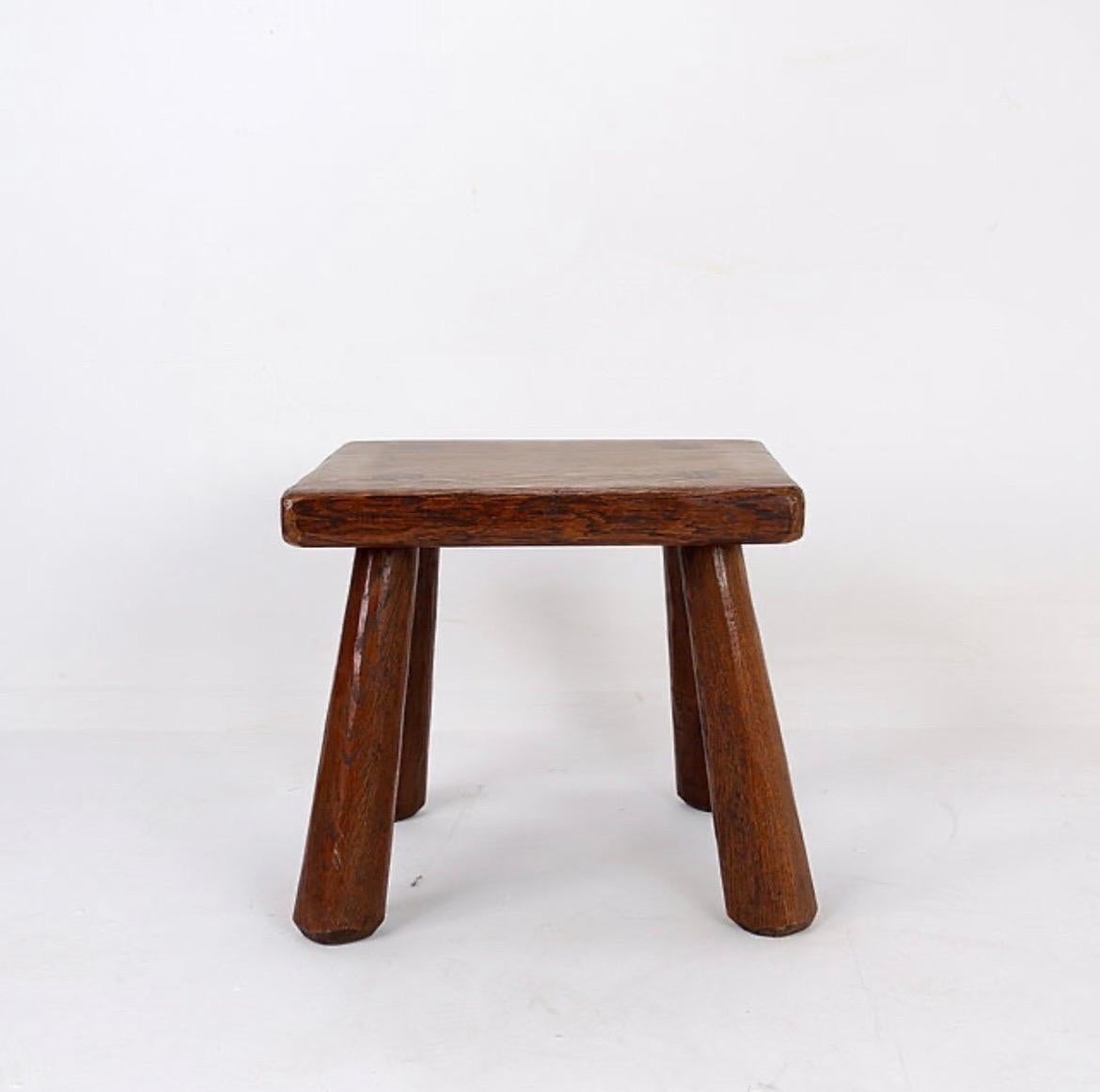 French Vintage Brutalist Stool or Side table - 1960s