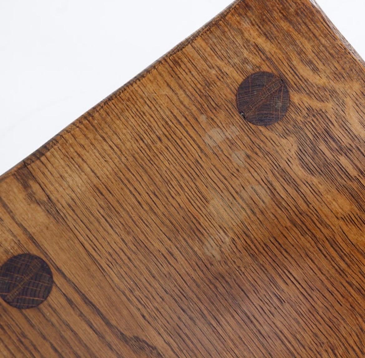 Hardwood Vintage Brutalist Stool or Side table - 1960s