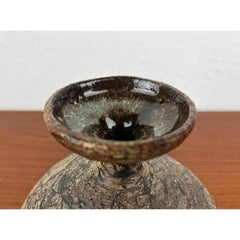 Vintage Brutalist Studio Pottery Mushroom Vase by Gerhard Liebenthron, 1970s