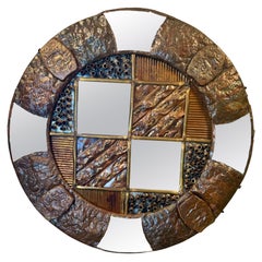 Vintage Brutalist Style Mirror
