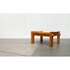 Vintage Brutalist Swedish Pine Couch Table by Yngve Ekström for Swedese, 1970s