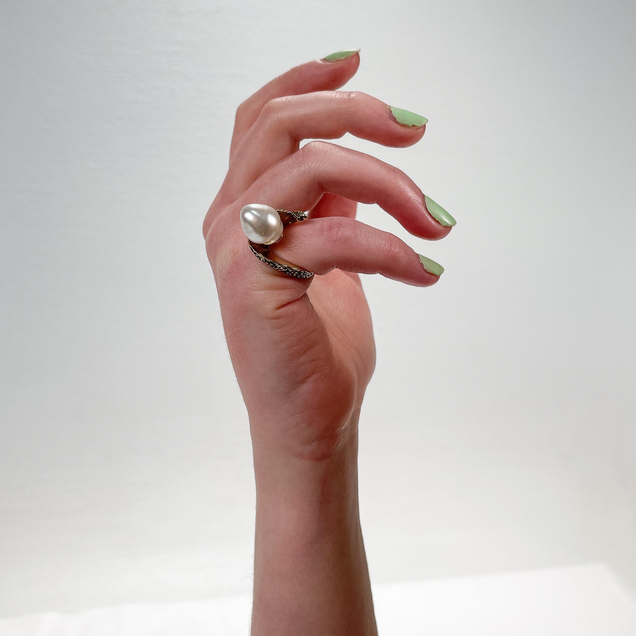 vintage baroque pearl ring