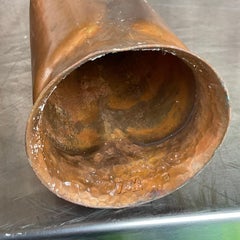 Vintage Brutalista Thomas Roy Markuson Candeleros de cobre retorcido - Juego de 3