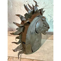 Vintage Brutalist Torch Cut Copper Horse Head