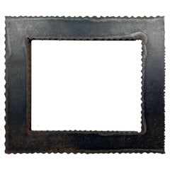 Used Brutalist Torch Cut Metal Picture Frame