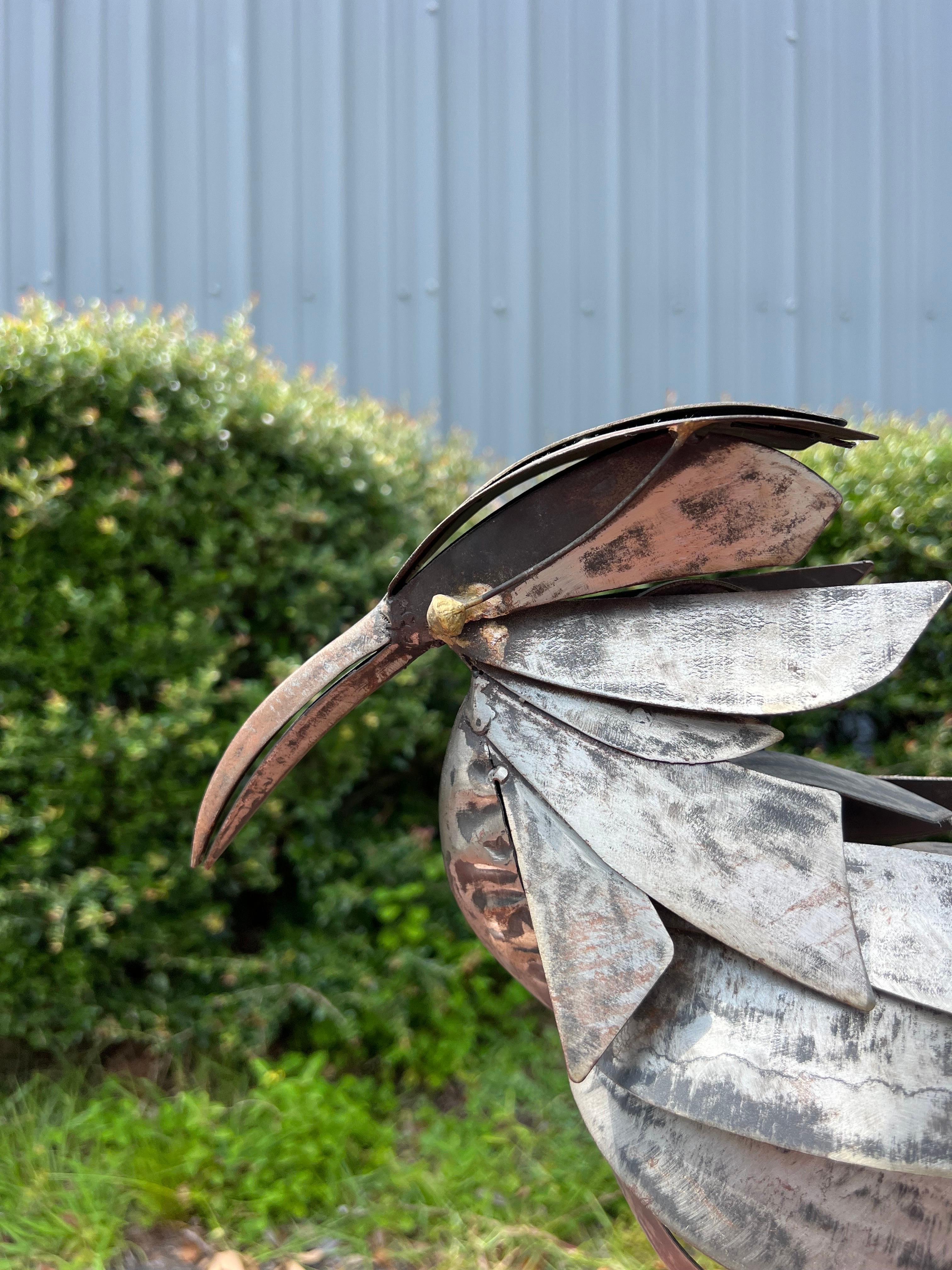 Brutalistische Walenty Pytel-Skulptur eines Vogels, geschweißte Skulptur, Vintage im Angebot 3