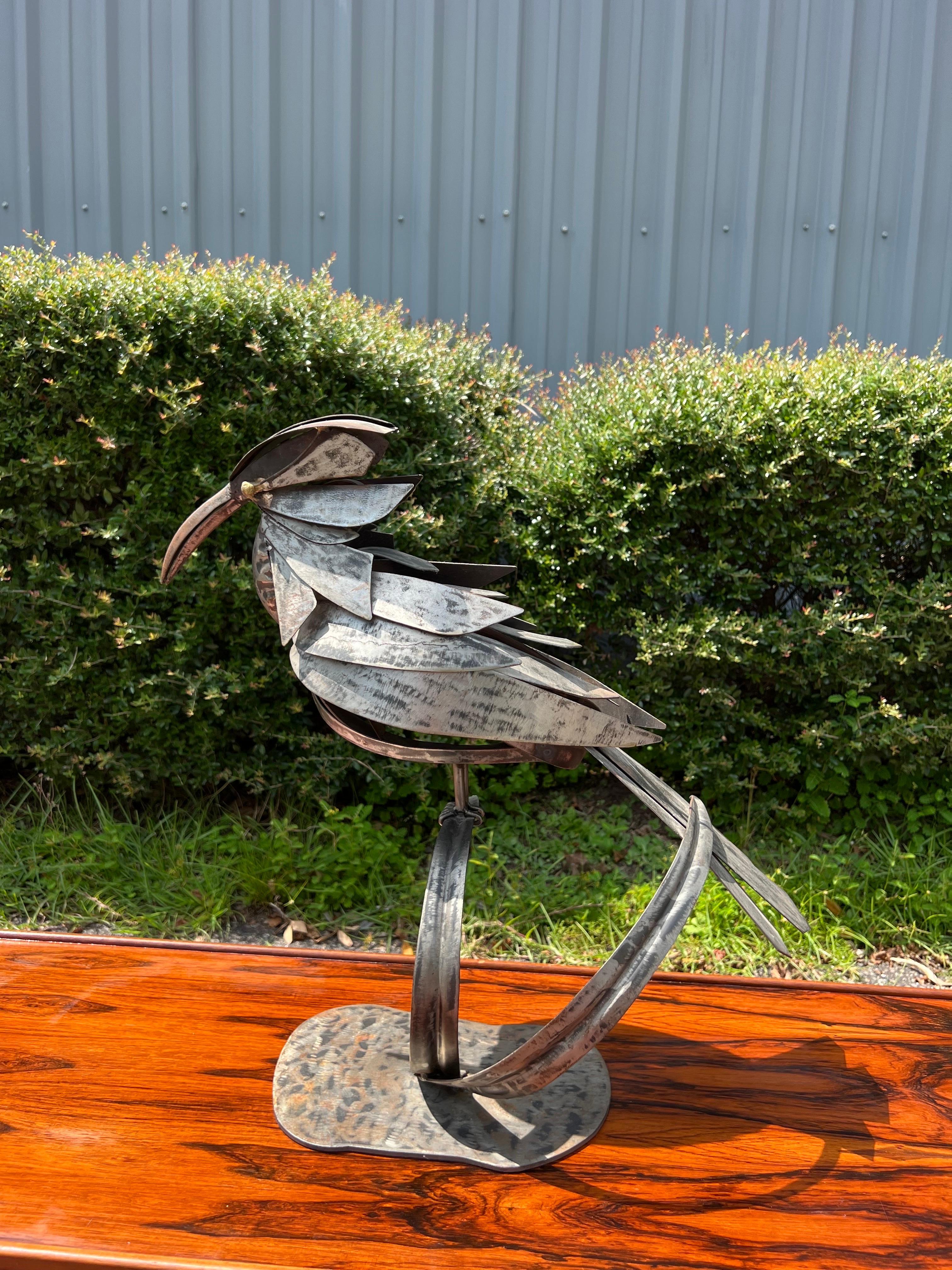 Brutalistische Walenty Pytel-Skulptur eines Vogels, geschweißte Skulptur, Vintage (Brutalismus) im Angebot