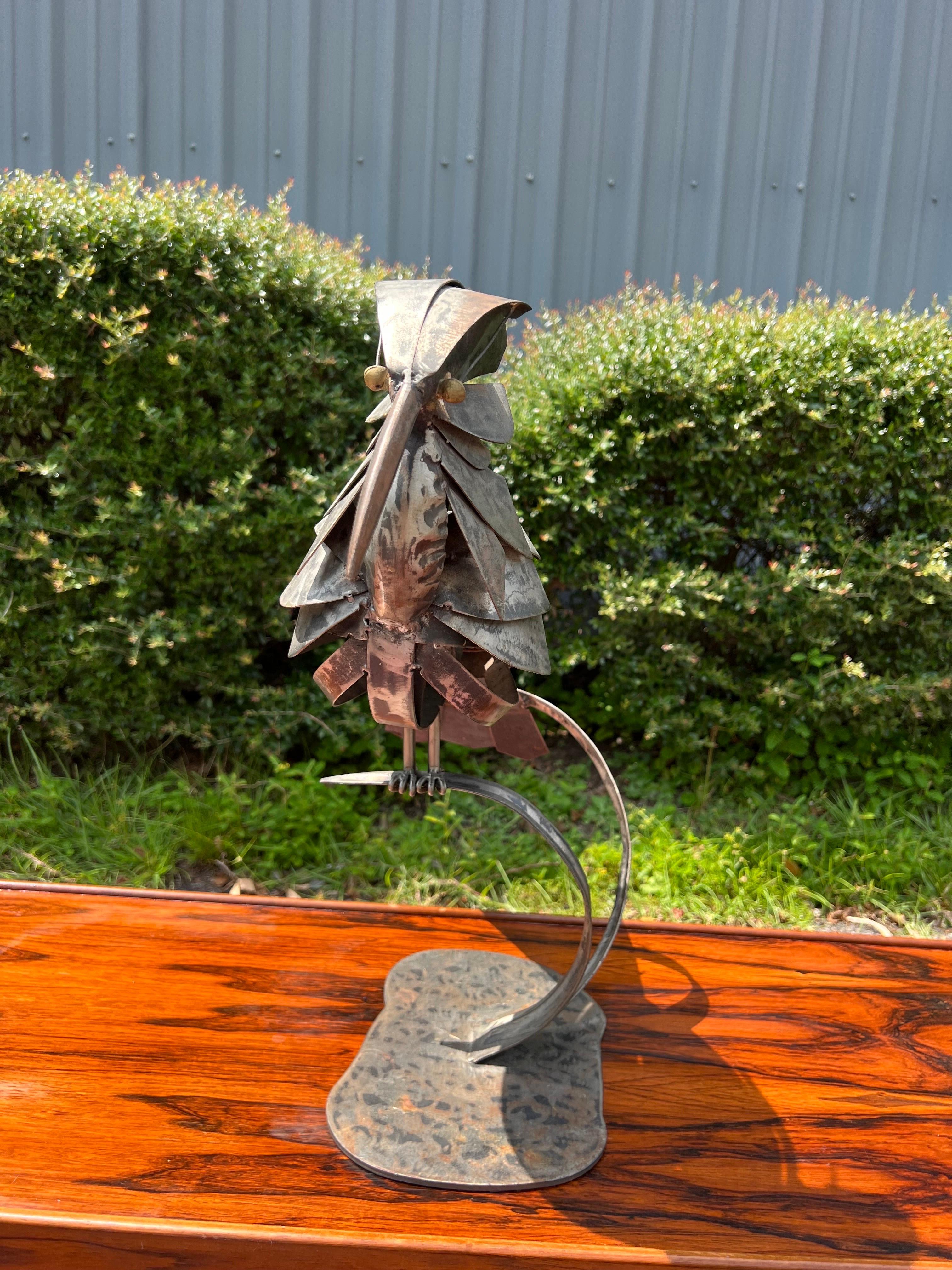 Brutalistische Walenty Pytel-Skulptur eines Vogels, geschweißte Skulptur, Vintage (Geschmiedet) im Angebot