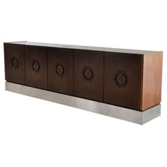 Vintage Brutalist Wenge Sideboard, 1970s