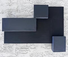 Vintage Brutalist Wood Wall Sculpture Assemblage #III