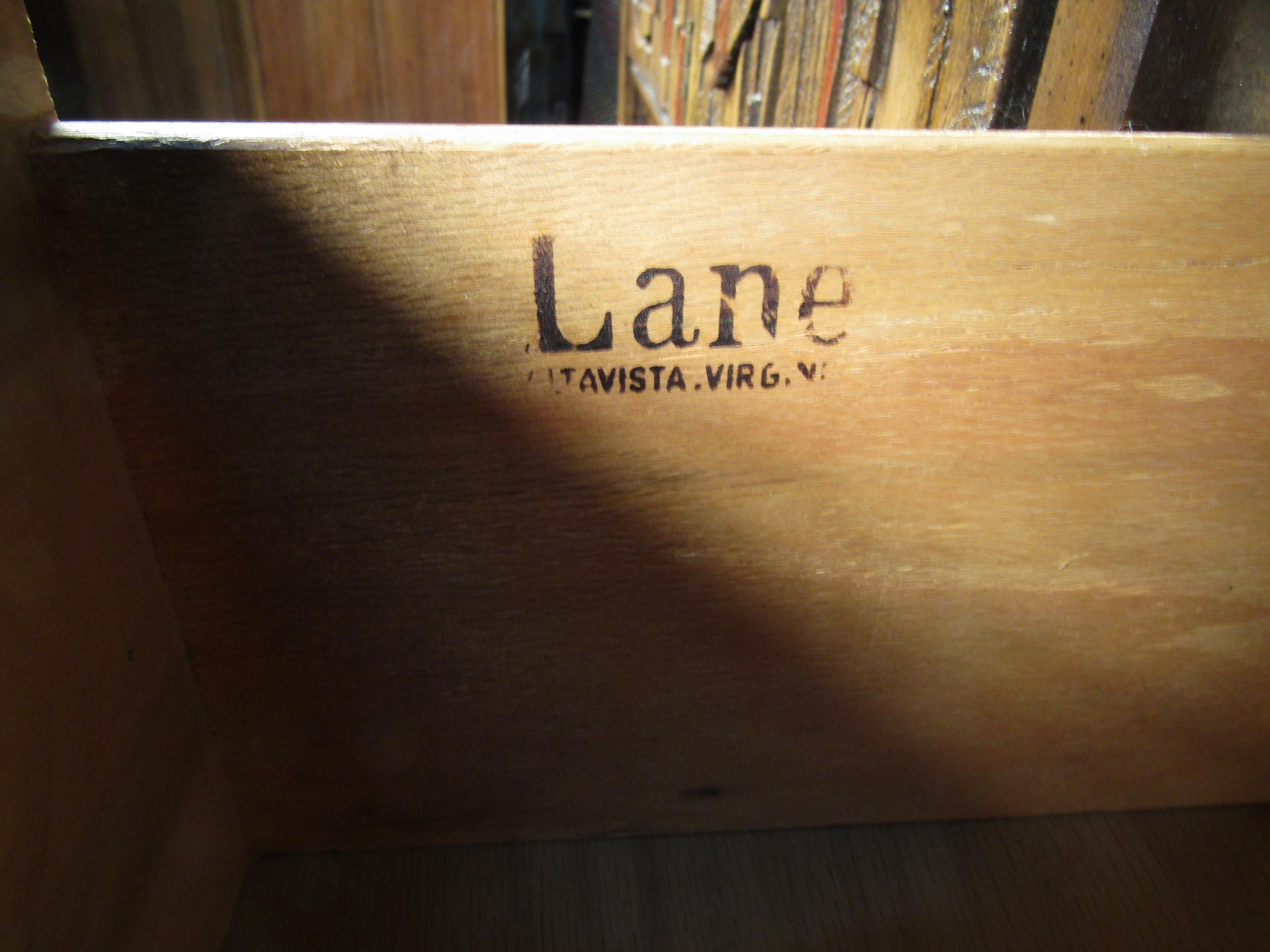 American Vintage Brutalist Wooden Server by Lane Furniture