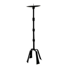 Vintage Brutalist Wrought Iron Candleholder, 1970s