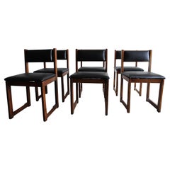 Vintage Brutalists Dining Chairs Set of 6