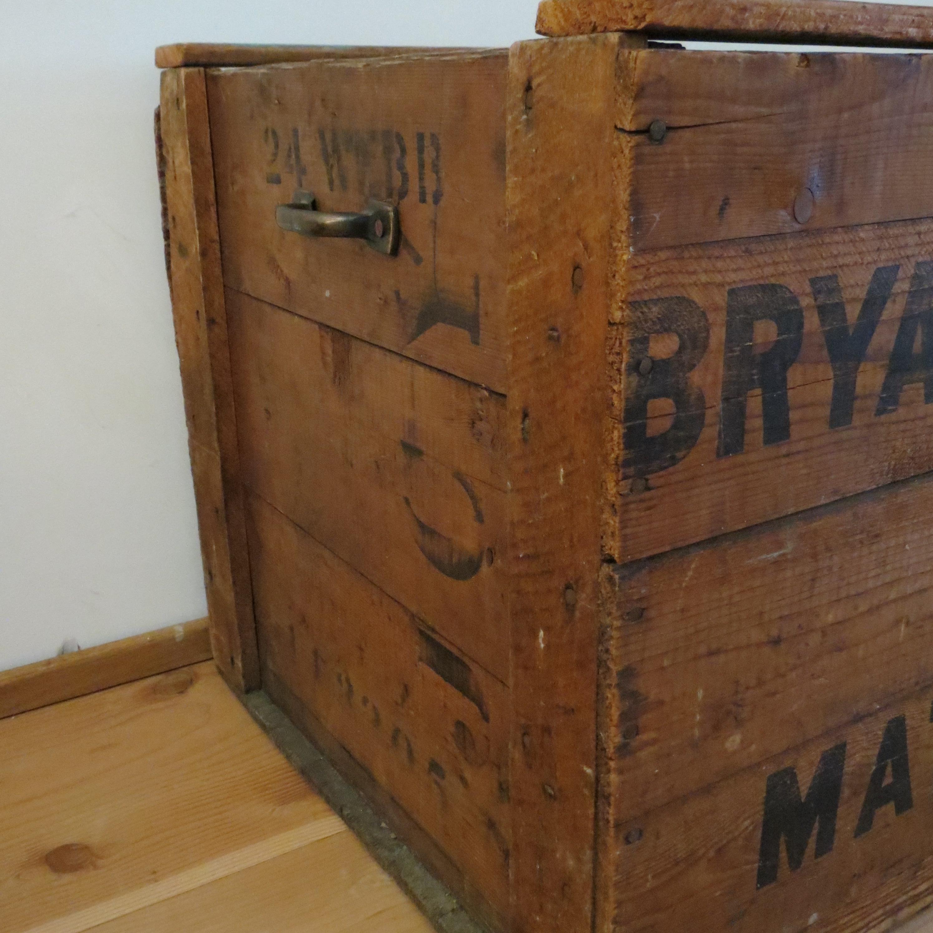 large vintage wooden storage boxes