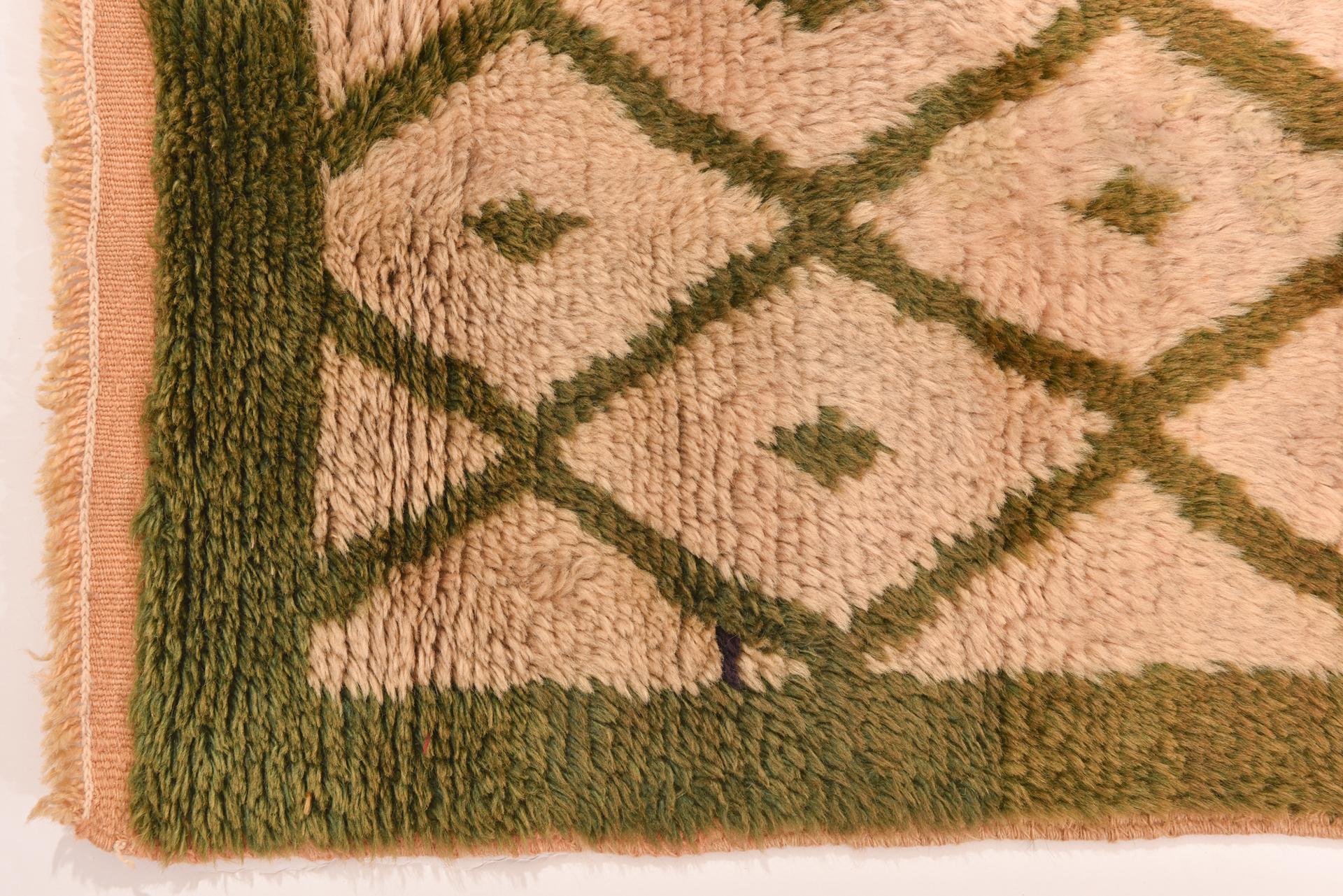 Wool Vintage bTULU carpet For Sale