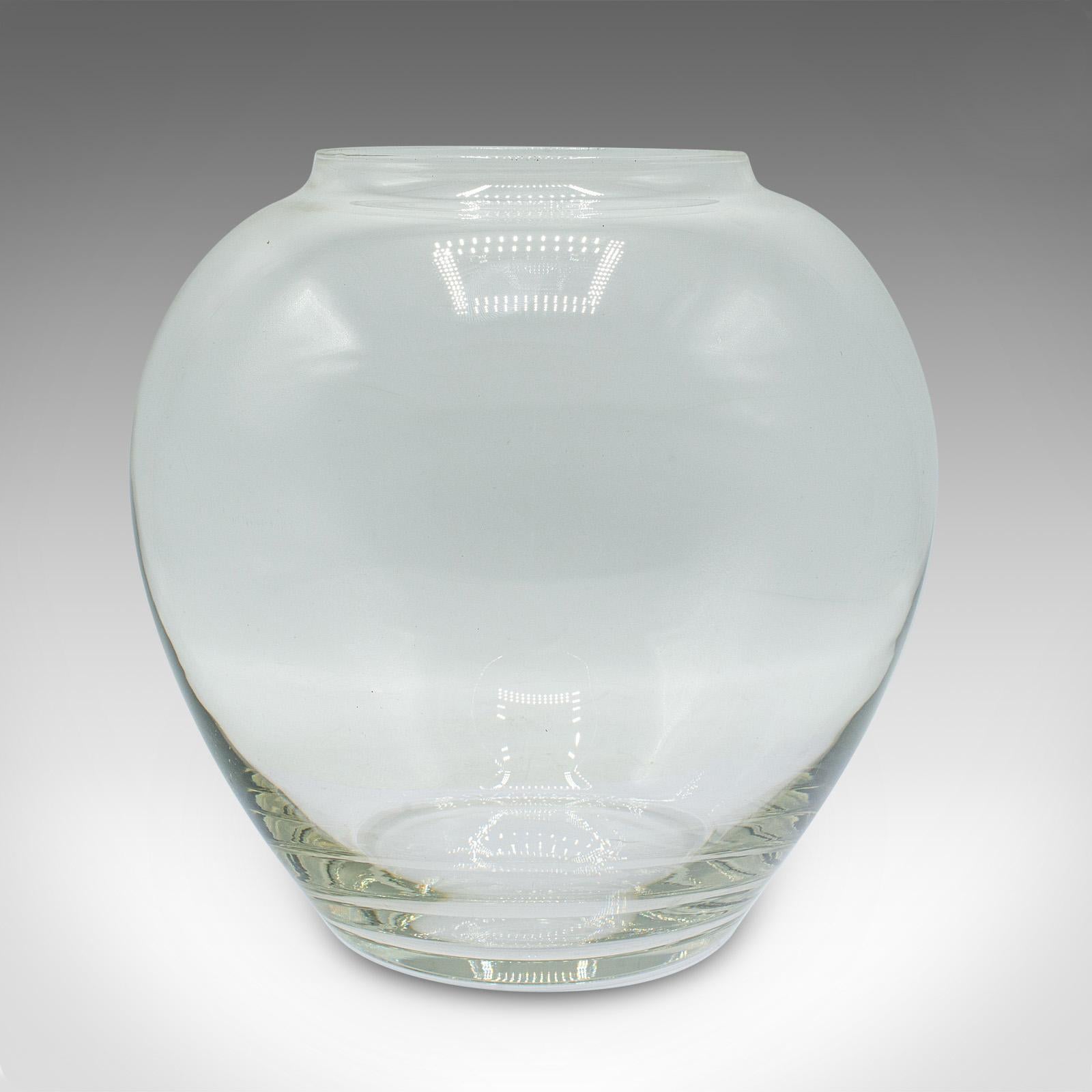 Servierschale in Blasenform, englisch, Glas, Fischschüssel, Pflanzgefäß, Mid-Century (Britisch) im Angebot