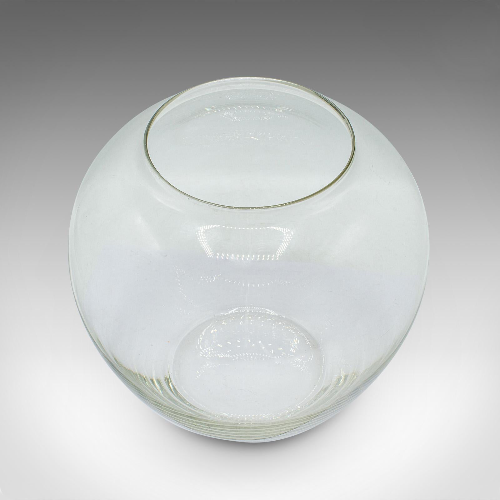 Servierschale in Blasenform, englisch, Glas, Fischschüssel, Pflanzgefäß, Mid-Century im Angebot 2