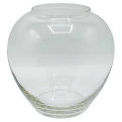 Bol de service vintage en forme de bulle, anglais, verre, nœud de poisson, jardinière, milieu du siècle dernier