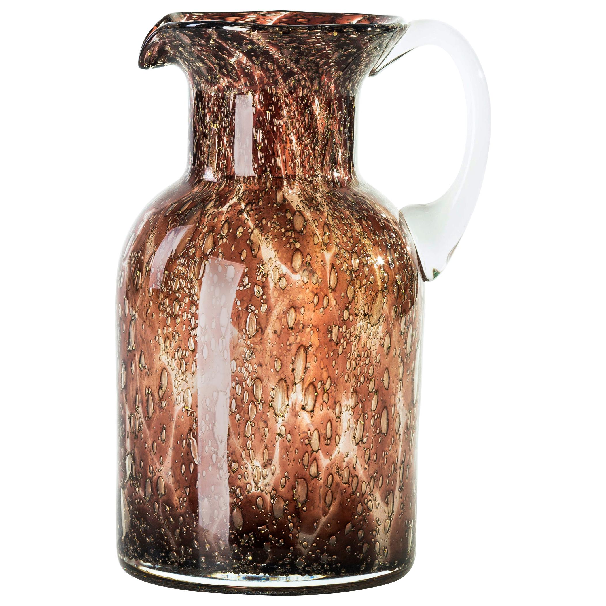 Vintage Bubble Glass Pitche, Italy, 1970s