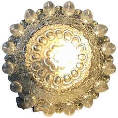 Vintage Bubble Glass Wall Sconce or Flush Mount from Glashütte Limburg, 1970s