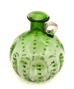 Vintage Bubble Green Vase, Germany, 1930s