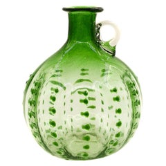 Vintage Bubble Green Vase, Germany, 1930s