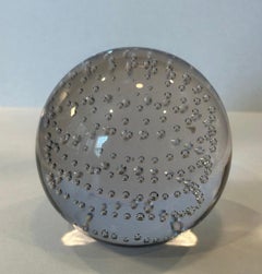 Vintage "Bubbles" Art Glass Paperweight