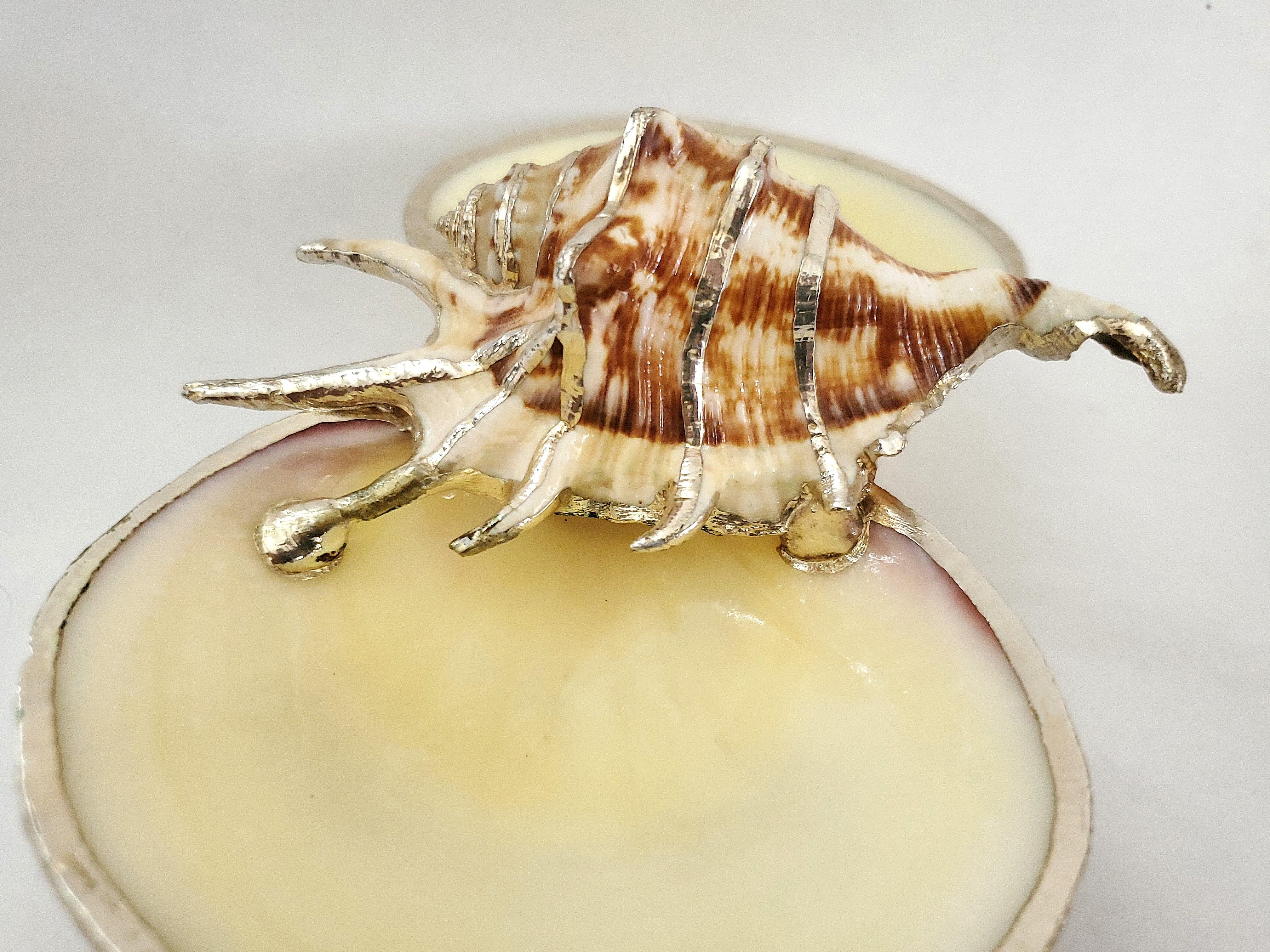 Caviar Shells Vintage Silver Dipped Shell Caviar Dish, Buccellati Style, 1990s For ...