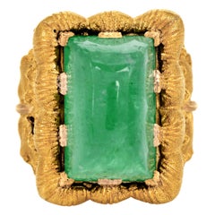 Vintage Buccellati 12,27cts Smaragd Cabochon